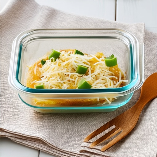 Glass meal prep containers filled with colorful homemade meals on a kitchen counter